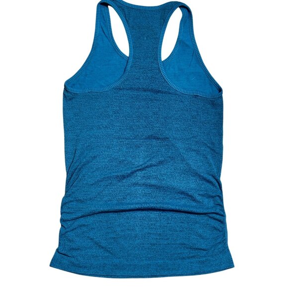 Athleta Womens Racerback Tank Top Medium Blue Heathered Sleeveless Athletic Wear - Picture 3 of 7